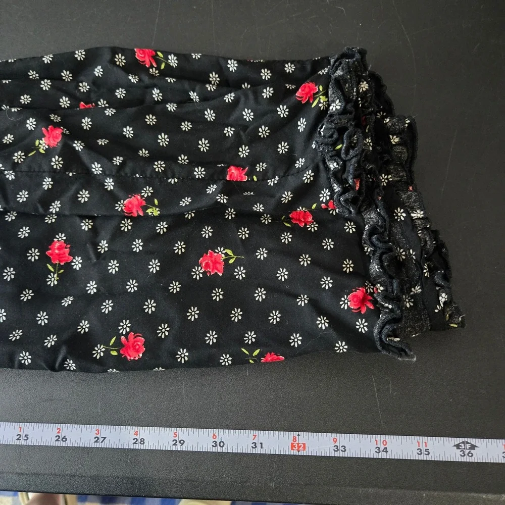No Boundaries Dark Floral Sleeveless Mini Dress Large Y2K 90 Grunge Whimsigoth